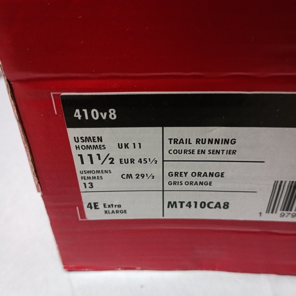 New Balance 410v8 Trail Running Shoes Men Sz 11.5 4E WIDE Grey Sneakers MT410CA8 - Picture 8 of 8